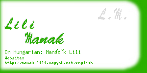 lili manak business card